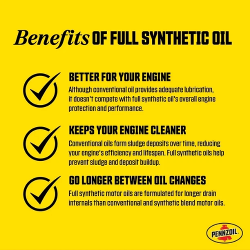 Pennzoil Full Synthetic 5W-30 Motor Oil, 5 Quart