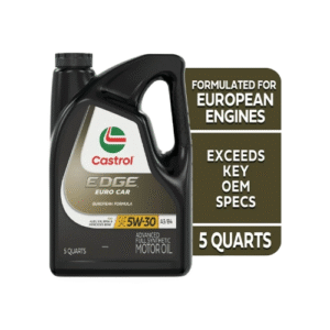 Castrol EDGE Euro 5W-30 A3/B4 European Advanced Full Synthetic Motor Oil, 5 Quarts
