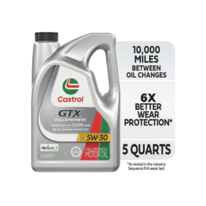 Castrol GTX Full Synthetic 5W-30 Motor Oil, 5 Quarts