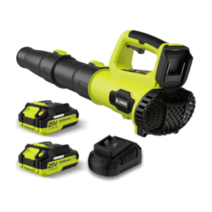 Leaf Blower, 21V Cordless Electric Blower with 2 2.0Ah Batteries and 1 Hour Fast Charger, Lightweight Leaf Blower for Patio Cleaning, Lawn Care, Blowing Fallen Leaves and Dust, etc.