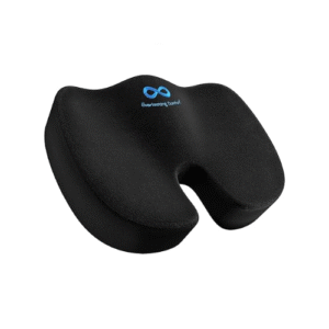 Everlasting Comfort Doctor Recommended Memory Foam Seat Cushion for Office Chairs & Car Seat - Ergonomic Office Desk Accessories for Tailbone Pain Relief, Sciatica & Back Support
