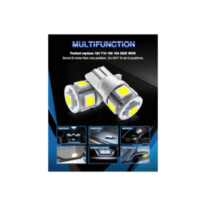 Marsauto 194 LED Bulb 6000K White 168 T10 2825 W5W 5SMD Replacement Bulbs for Car Dome Map Door Courtesy Side Marker Reading Glove Box License Plate Lights (Pack of 10)