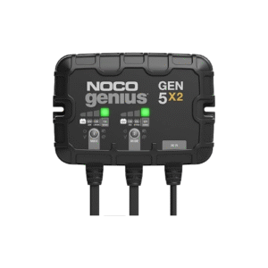 NOCO Genius GEN5X2, 2-Bank, 10A (5A/Bank) Smart Marine Battery Charger, 12V Waterproof Onboard Boat Charger, Battery Maintainer and Desulfator for AGM, Lithium (LiFePO4) and Deep-Cycle Batteries