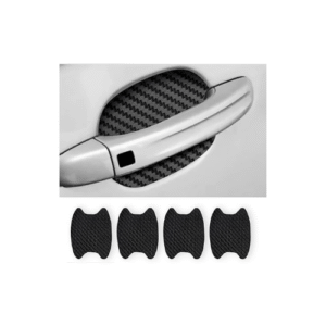 4PCS Sticker, Carbon Fiber Anti-Scratches Car Door Cup Protector, Non-Marking Auto Door Handle Protective Film, Universal for Most Car Handles (Black/4PCS)