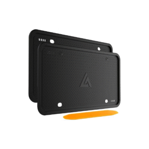 Aujen Silicone License Plate Frames Black, 2 Pack Car License Plate Frame, Universal US Car Black License Plate Holders Brackets Rust-Proof, Rattle-Proof, Weather-Proof Car Accessories(Black)