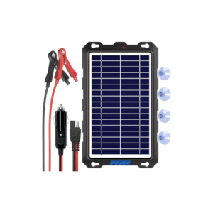 POWOXI Upgraded 7.5W-Solar-Battery-Trickle-Charger-Maintainer-12V Portable Waterproof Solar Panel Trickle Charging Kit for Car, Automotive, Motorcycle, Boat, Marine, RV,Trailer, Snowmobile, etc.