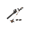 Worx 20V String Trimmer Cordless & Edger 3.0 + Leaf Blower Cordless with Battery and Charger Turbine, Black and Orange