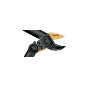 Fiskars PowerGear Titanium Lopper (15"), Compound-Action Bypass Lopper, Black and Orange, 1 Count