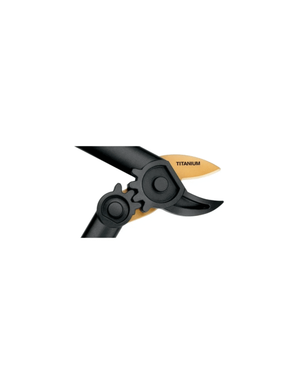 Fiskars PowerGear Titanium Lopper (15"), Compound-Action Bypass Lopper, Black and Orange, 1 Count