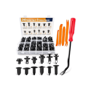 GOOACC - GRC-33 240PCS Bumper Retainer Clips Car Plastic Rivets Fasteners Push Retainer Kit Most Popular Sizes Auto Push Pin Rivets Set -Door Trim Panel Fender Clips for GM Ford Toyota Honda Chrysler