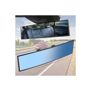 JoyTutus Rear View Mirror, Universal 11.81 Inch Panoramic Convex Rearview Interior Clip-on Wide Angle Mirror to Reduce Blind Spot Effectively for Car SUV Trucks - Blue