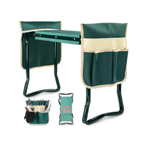 KVR Upgraded Garden Kneeler and Seat with Thicken & Widen Soft Kneeling Pad,Heavy Duty Foldable Gardener Stool with 2 Tool Pouches,Gardening Gifts for Women Mom Men Seniors