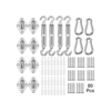 YOFIT Shade Sail Hardware Kit 6 inch for Triangle Rectangle Sun Shade Sail Installation, 304 Grade Stainless for Garden Outdoors, 80 Pcs