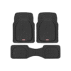 Motor Trend FlexTough Floor Mats for Cars, Black Deep Dish All-Weather Mats, Waterproof Trim-To Fit Automotive Floor Mats for Cars Trucks SUV, Universal Floor Liner Car Accessories