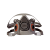 3M Half Facepiece Reusable Respirator 6200, NIOSH, Four-Point Harness, Comfortable Fit, Dual Airline Supplied Air Compatible, Bayonet Connections, Painting, Sanding, Cleaning, Medium