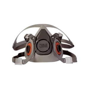 3M Half Facepiece Reusable Respirator 6200, NIOSH, Four-Point Harness, Comfortable Fit, Dual Airline Supplied Air Compatible, Bayonet Connections, Painting, Sanding, Cleaning, Medium