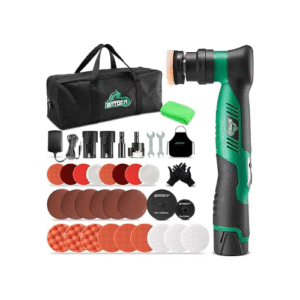 BATOCA S5 Cordless Car Buffer Polisher Kit 1 Inch 3 Inch Dual Action & Rotary Polishing Machine for Car Detailing,2x 2.0Ah Batteries,6 Variable Speeds 2000-5500RPM,Orbital Polisher for Car Boat Polish
