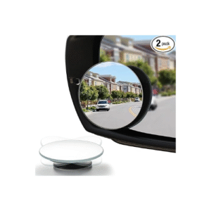 LivTee Blind Spot Mirror, 2" Round HD Glass Frameless Convex Rear View Mirrors Exterior Accessories with Wide Angle Adjustable Stick for Car SUV and Trucks, Pack of 2