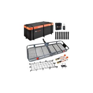 MeeFar Folding Hitch Mount Cargo Carrier Basket