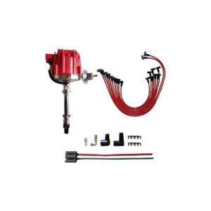 MAS Performance HEI Distributor with Red Cap and Wiring Kit including 65K Coil Compatible with Chevy