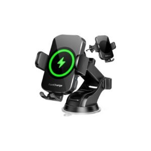 Wireless Car Charger, Fast Charging Phone Holder 3 in 1 Phone Mount Auto