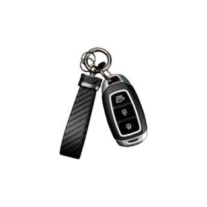Turcee Leather Car Keychain - Carbon Fiber Interior